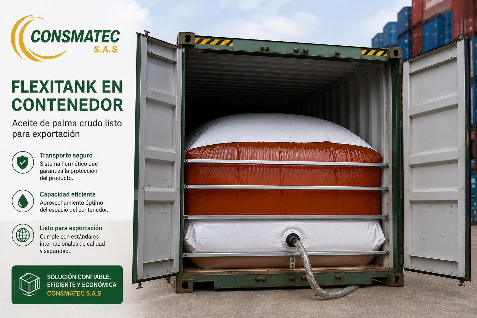 Exportación en Flexitank Consmatec